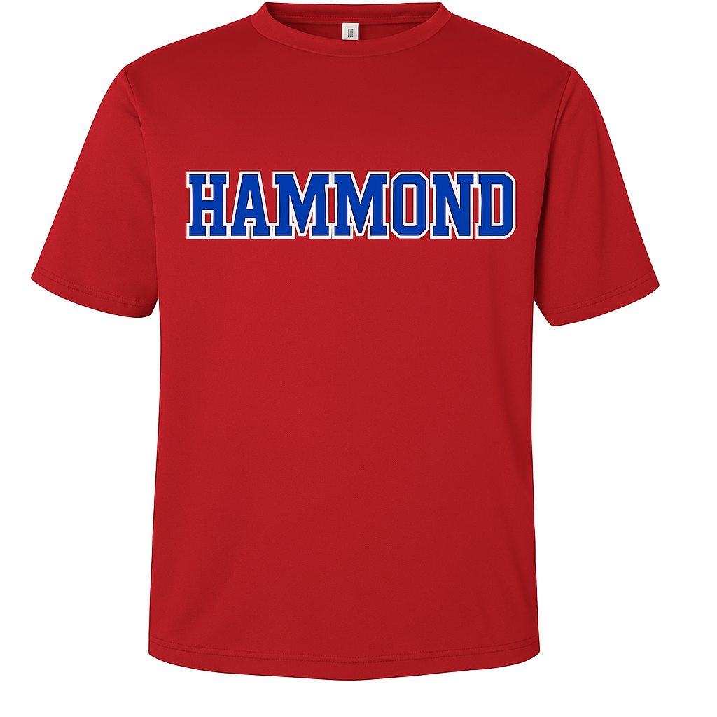 Adult Red Performance Tee in Red