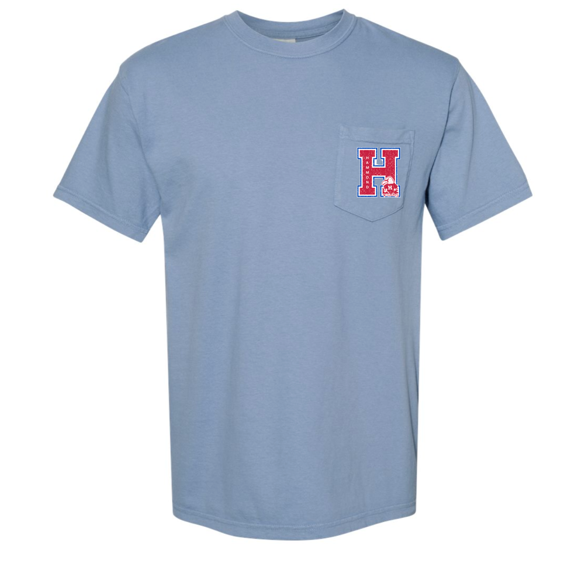 Adult Blue Comfort Colors "H" Tee