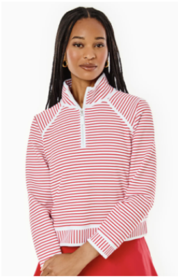 Addison Bay Scuba Light Bainbridge Quarter Zip Sweatshirt with Skyhawks on left chest