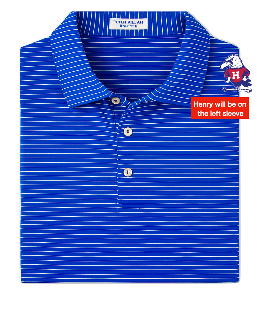 Peter Millar Royal Polo Adult with Henry on Left Sleeve *Not uniform approved