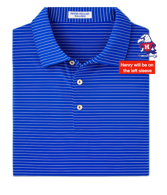 Peter Millar Royal Polo Adult with Henry on Left Sleeve *Not uniform approved