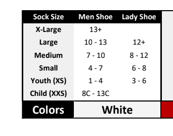 Henry Hawk Socks: White with Royal and Red Stripes