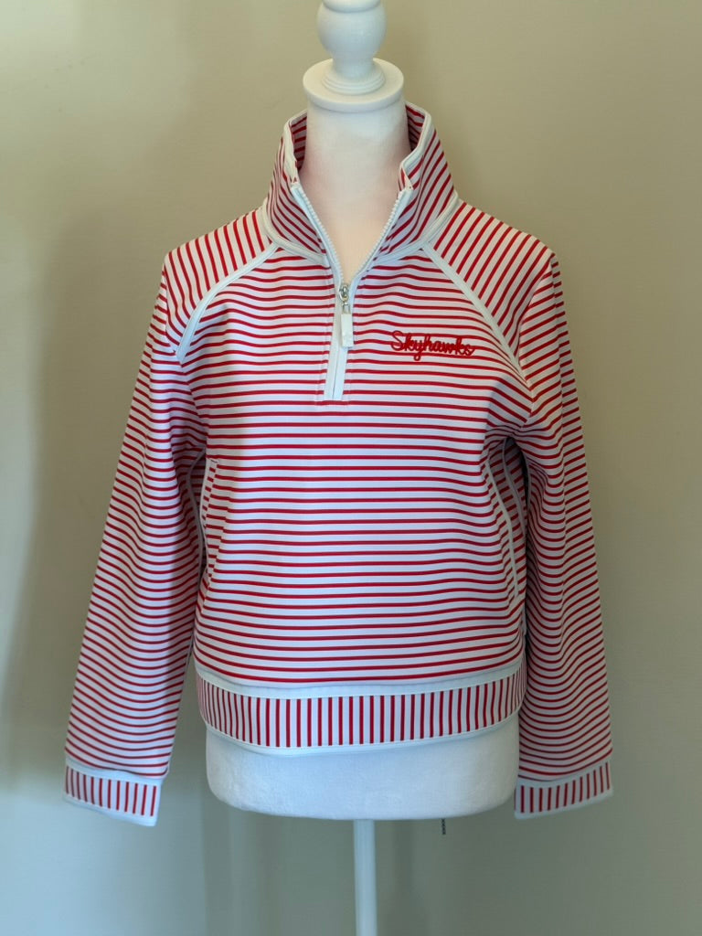 Addison Bay Scuba Light Bainbridge Quarter Zip Sweatshirt with Skyhawks on left chest