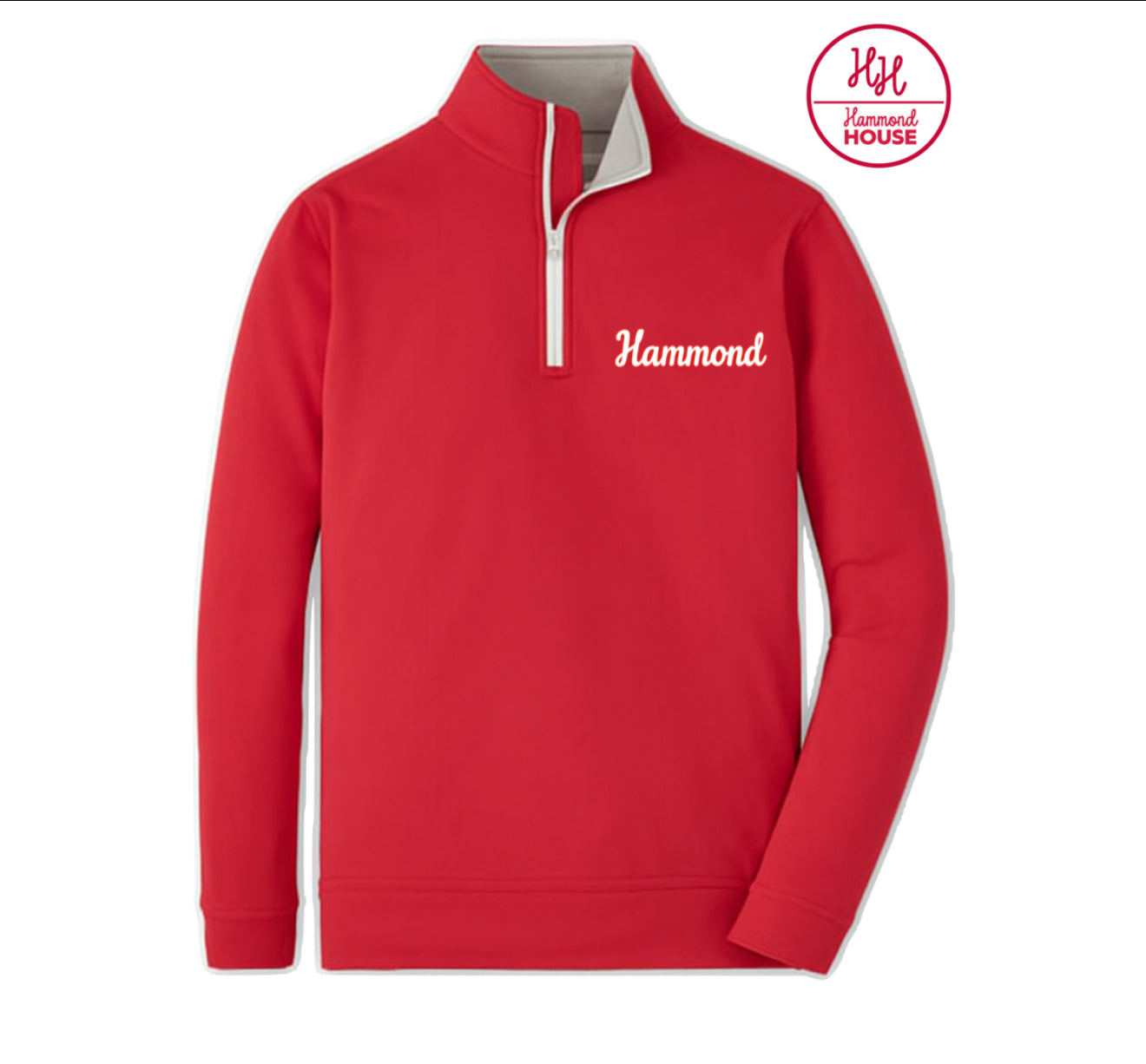 Peter Millar Quarter Zip Red