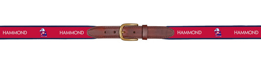 Youth Red Ribbon Belt with Navy backing