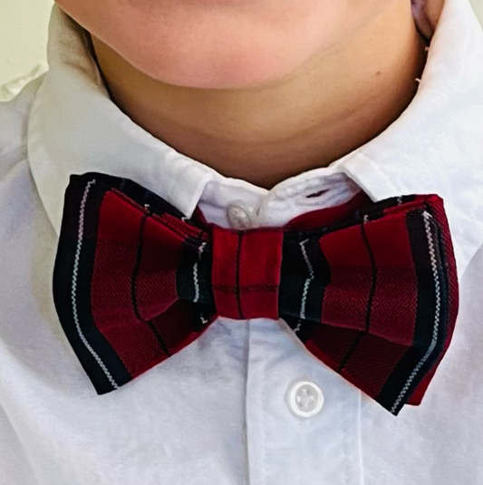 Youth Plaid Bowtie, adjustable