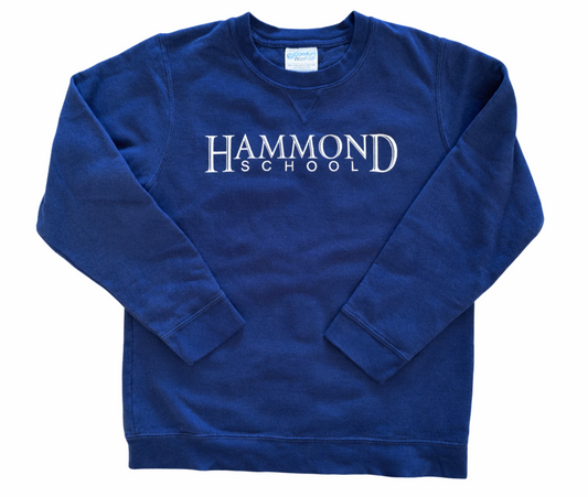Youth "Hammond School" Crewneck Navy