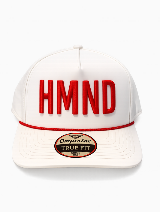 HMND Puffy Lettered Hat with Red Rope