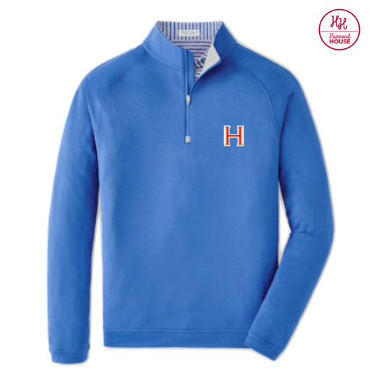 Men's Peter Millar Quarter Zip Royal Blue H