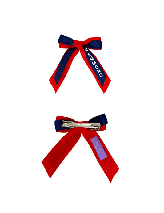 Double Bow with "Hammond" in vinyl